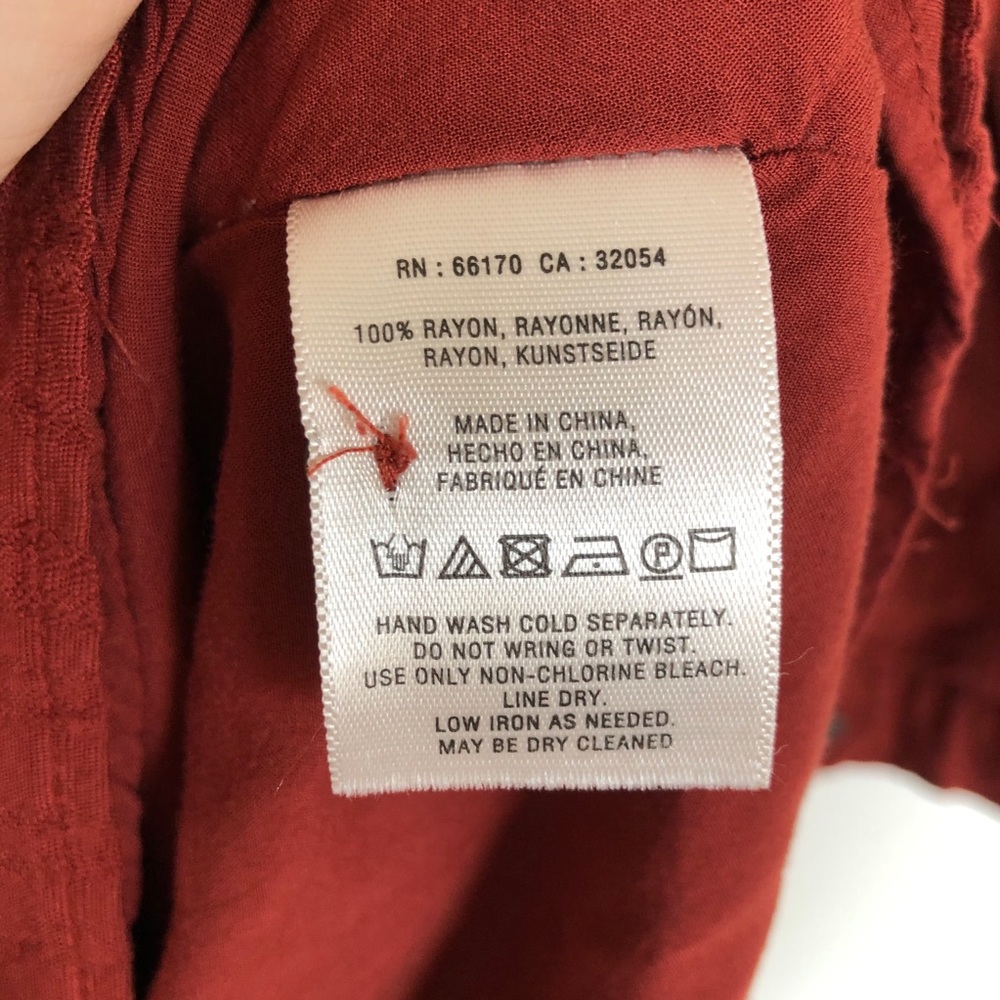 Maeve Anthropologie long half button tunic rust - Picture 8 of 10